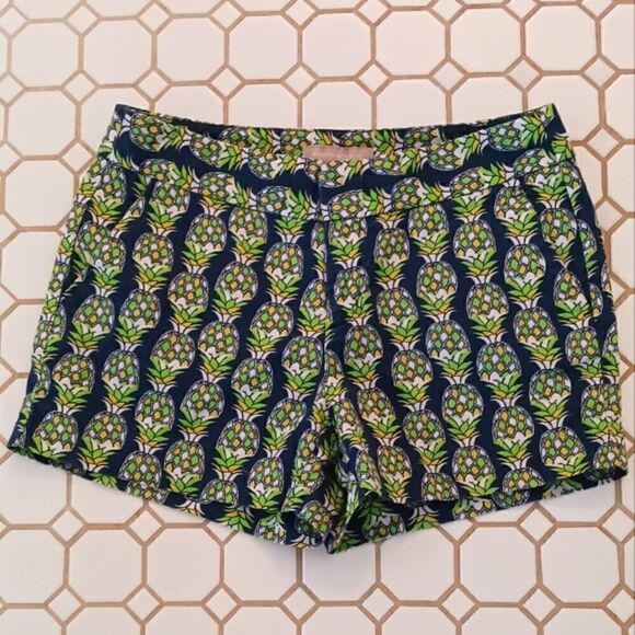 Banana Republic Cotton Pineapple Shorts Size 0 - Picture 1 of 5